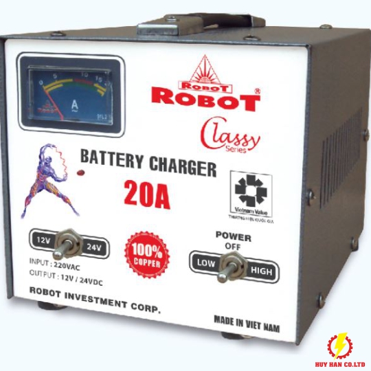 Sạc Bình Tăng Giảm 20A-12VDC-24VDC ROBOT